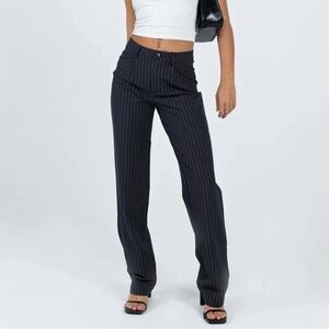 Princess Polly Tailored Pants | Women’s Blue Pinstripe Pants | Size: 12